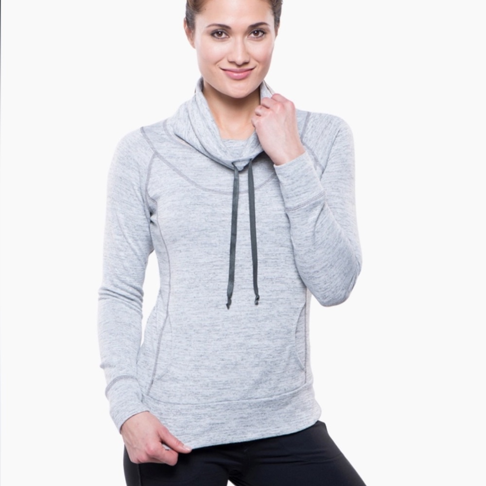 Kuhl Lea Heather Gray Cowl Neck Pullover - Size M